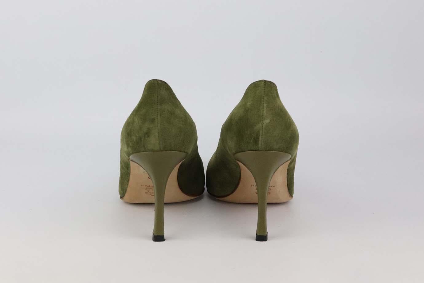 moss green heels