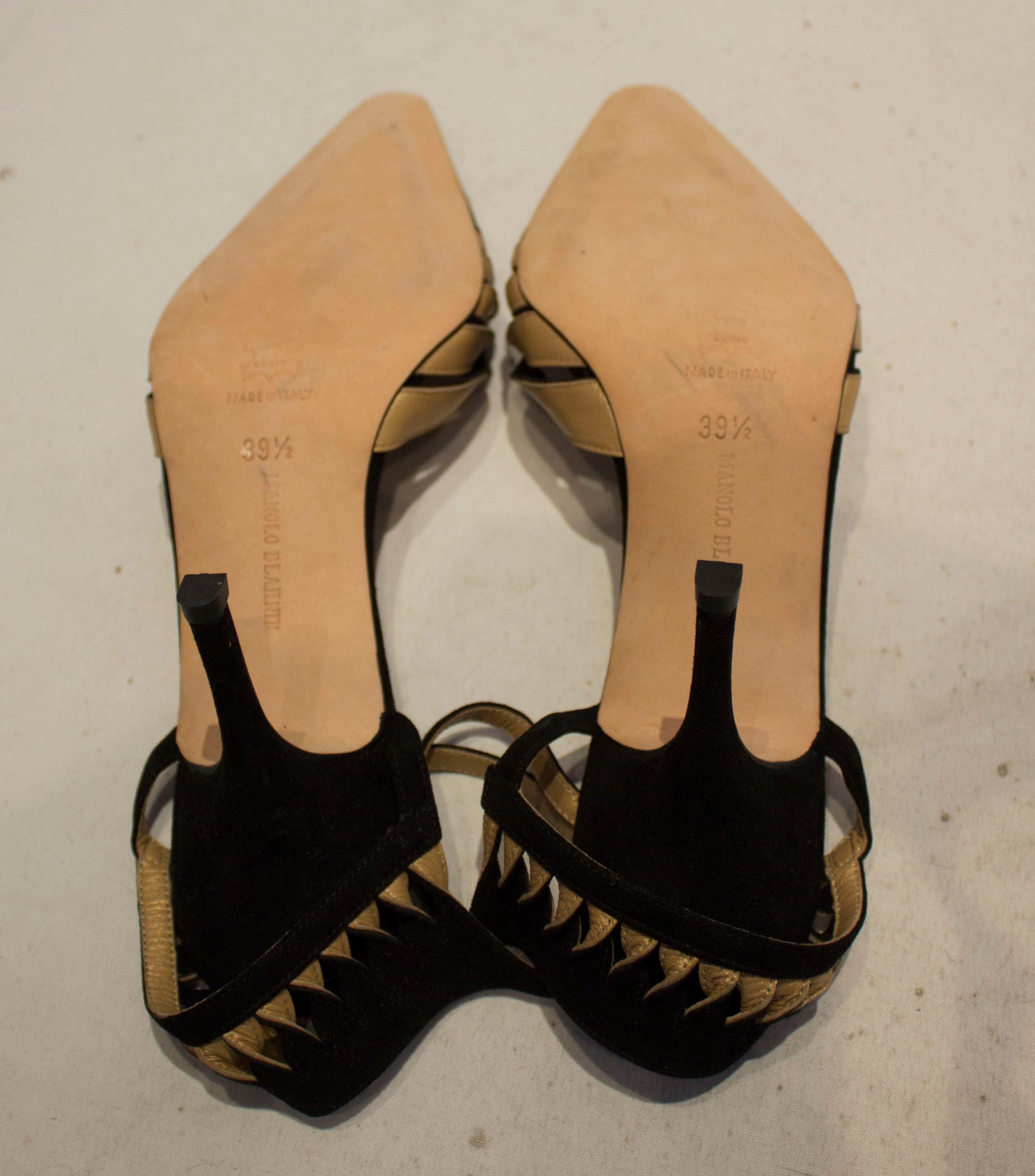 Manolo Blahnik Suede and Leather Shoes 1