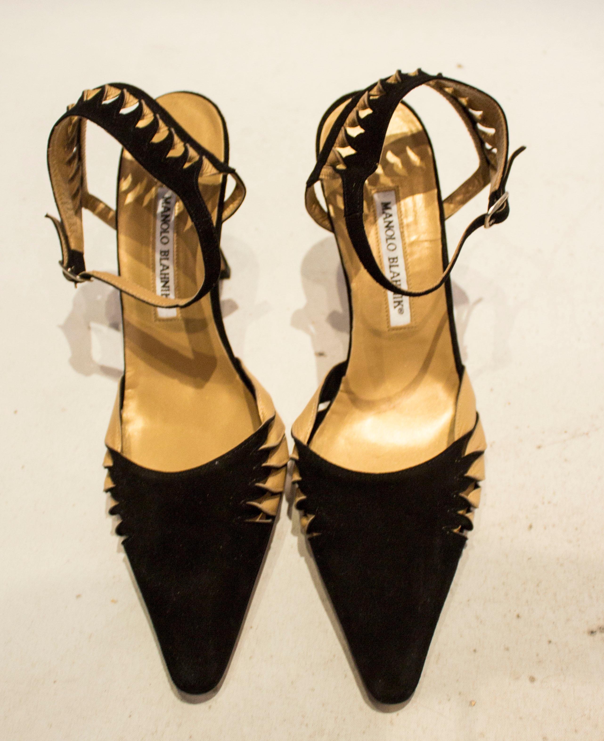 Manolo Blahnik Suede and Leather Shoes 2