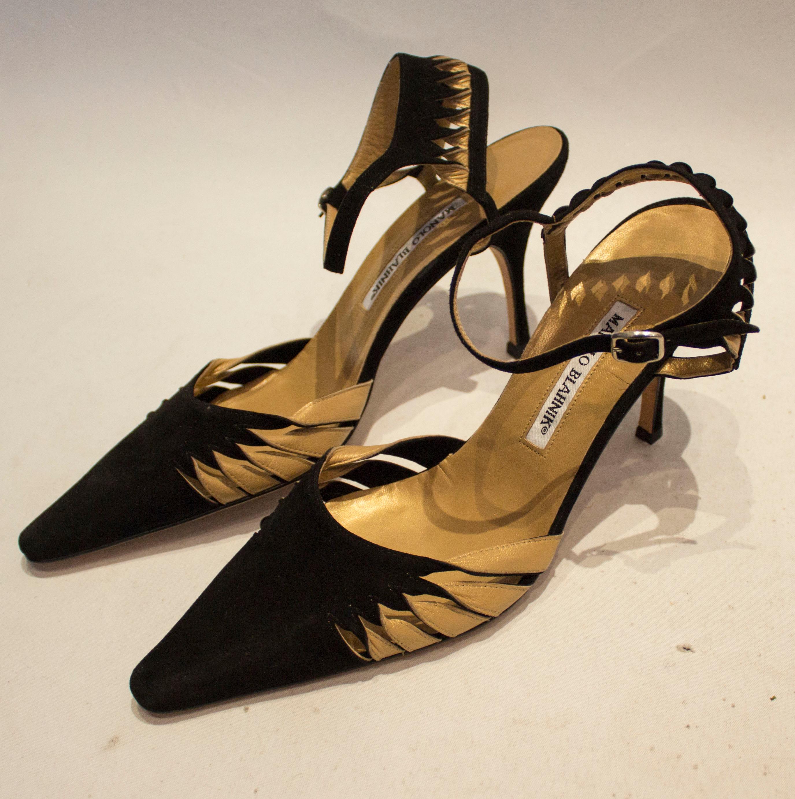 Manolo Blahnik Suede and Leather Shoes 3