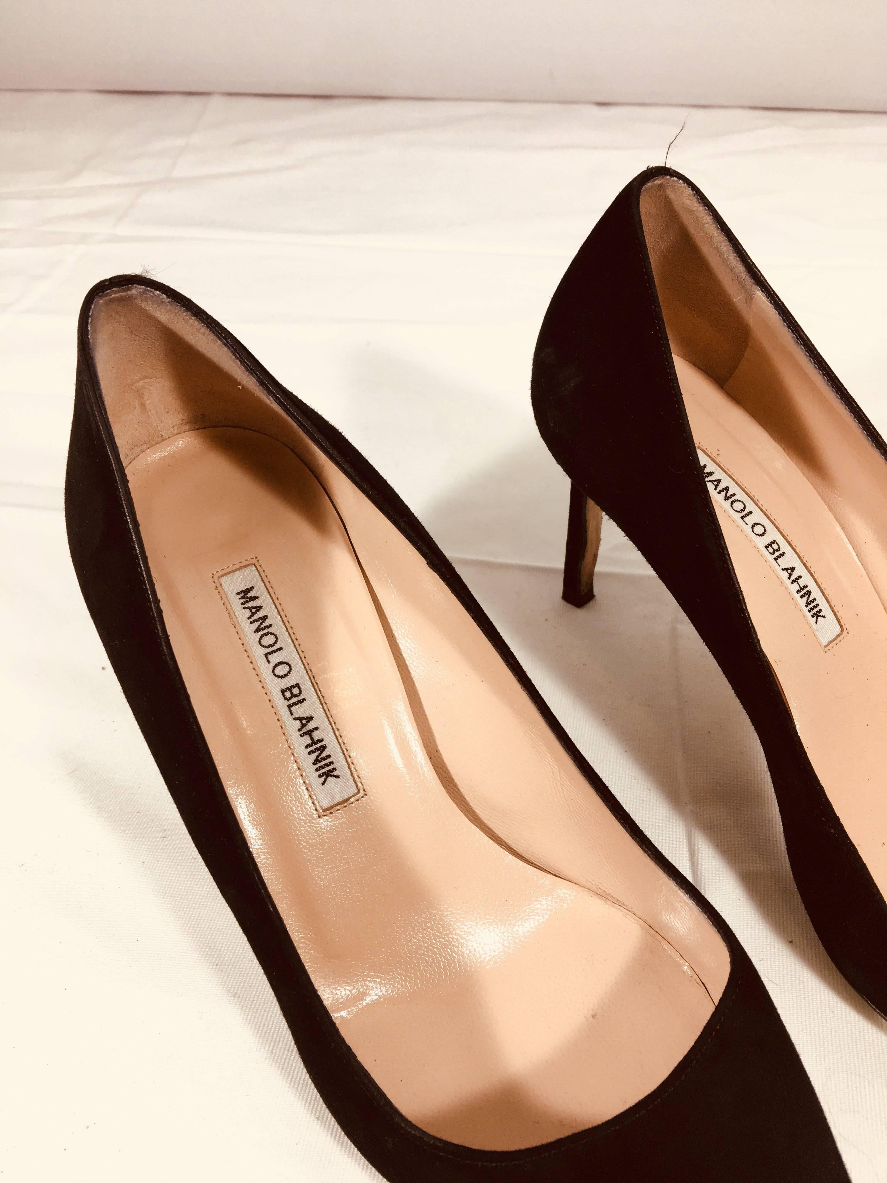 Manolo Blahnik Suede Pumps 1