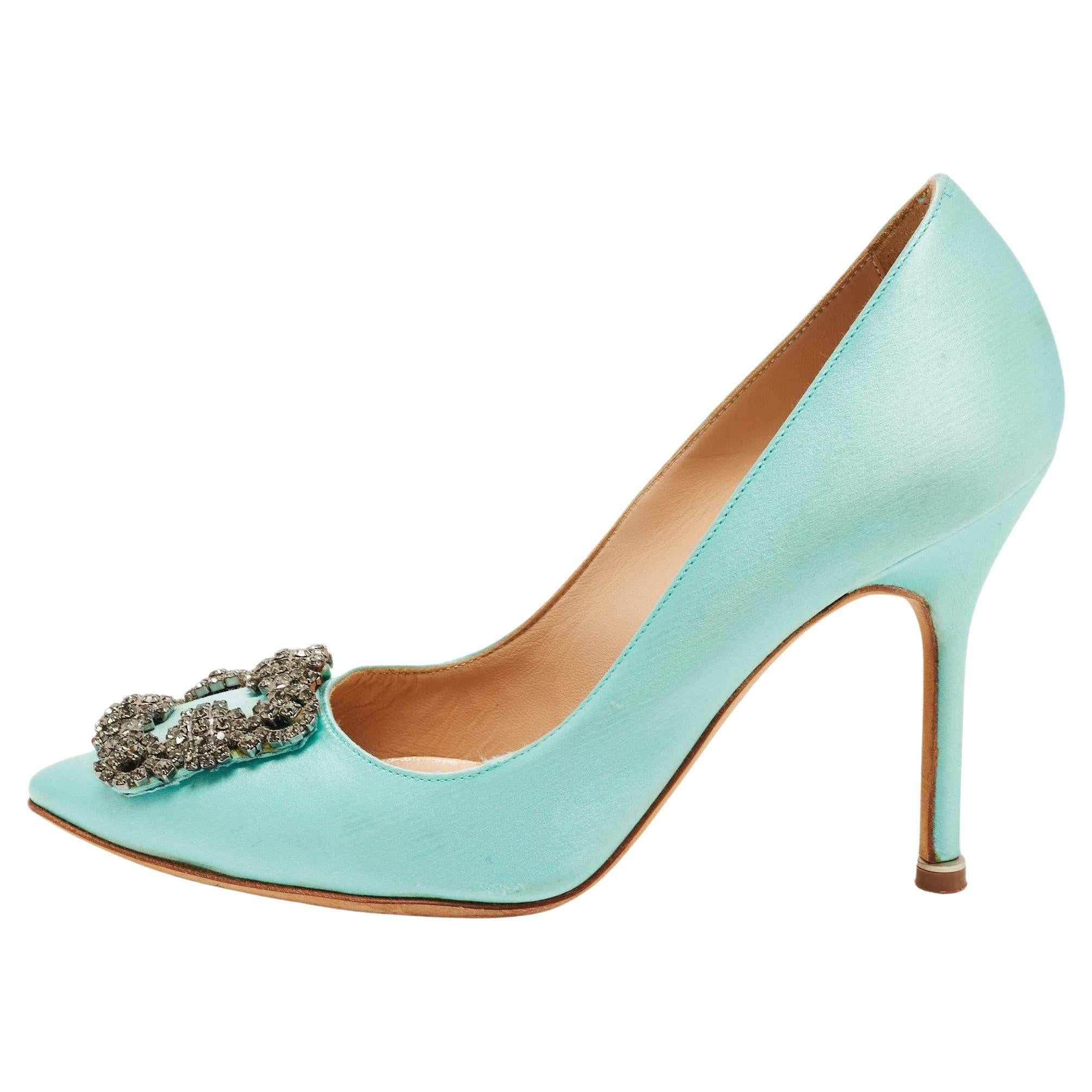 Louis Vuitton Teal/Turquoise High Heels Shoes Leopard Tassel Open