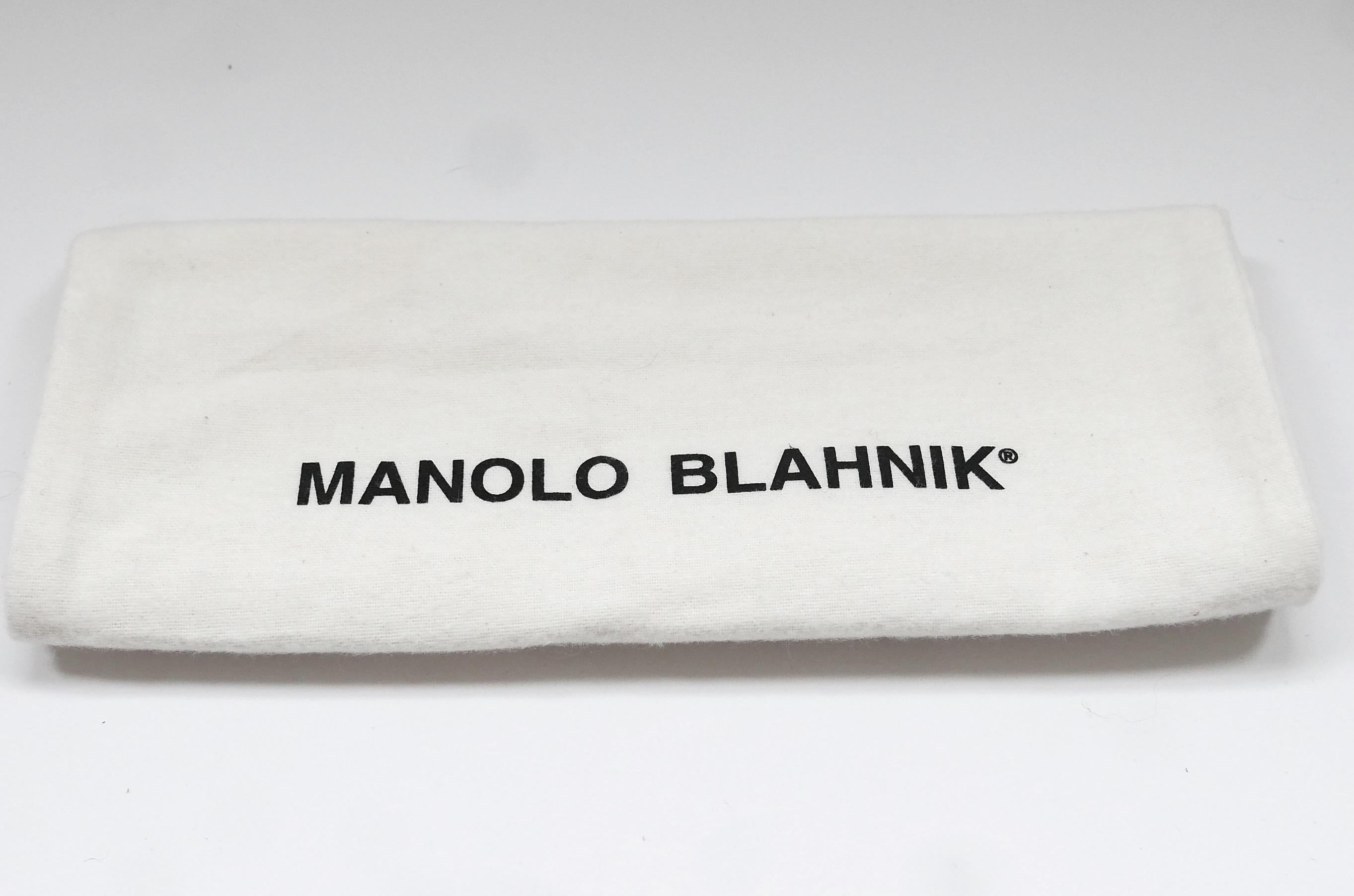 Escarpins Regency vintage Manolo Blahnik en velours vert avec boucle en cristal en vente 3