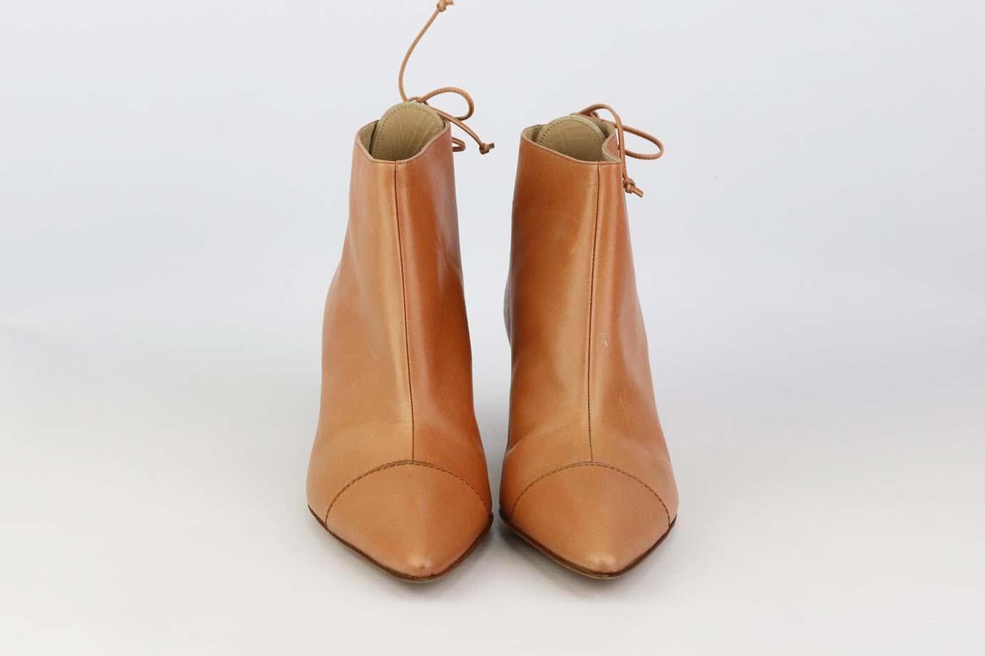 manolo blahnik lace up boots