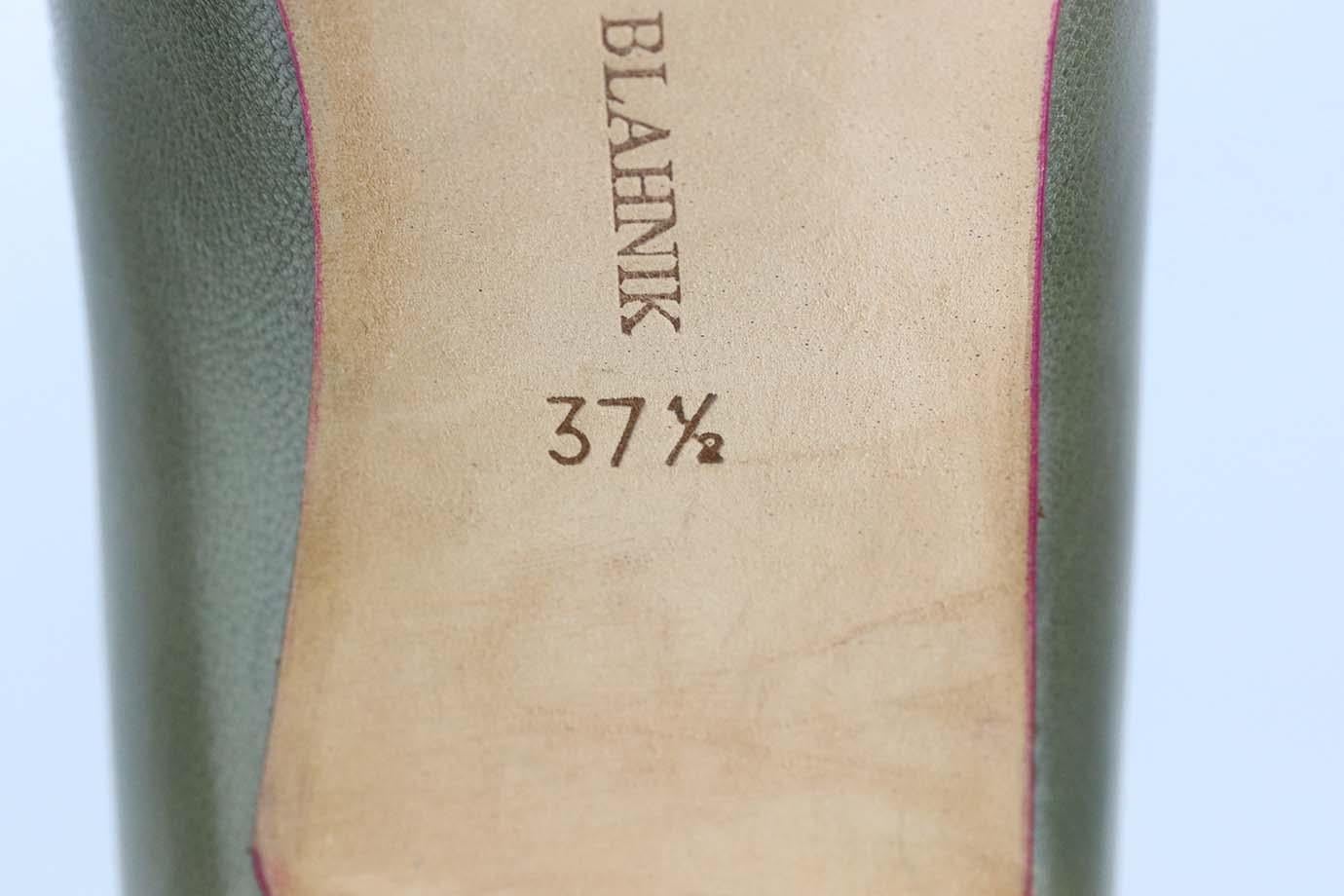Women's Manolo Blahnik Vintage Leather Pumps EU 37.5 UK 4.5 US 7.5