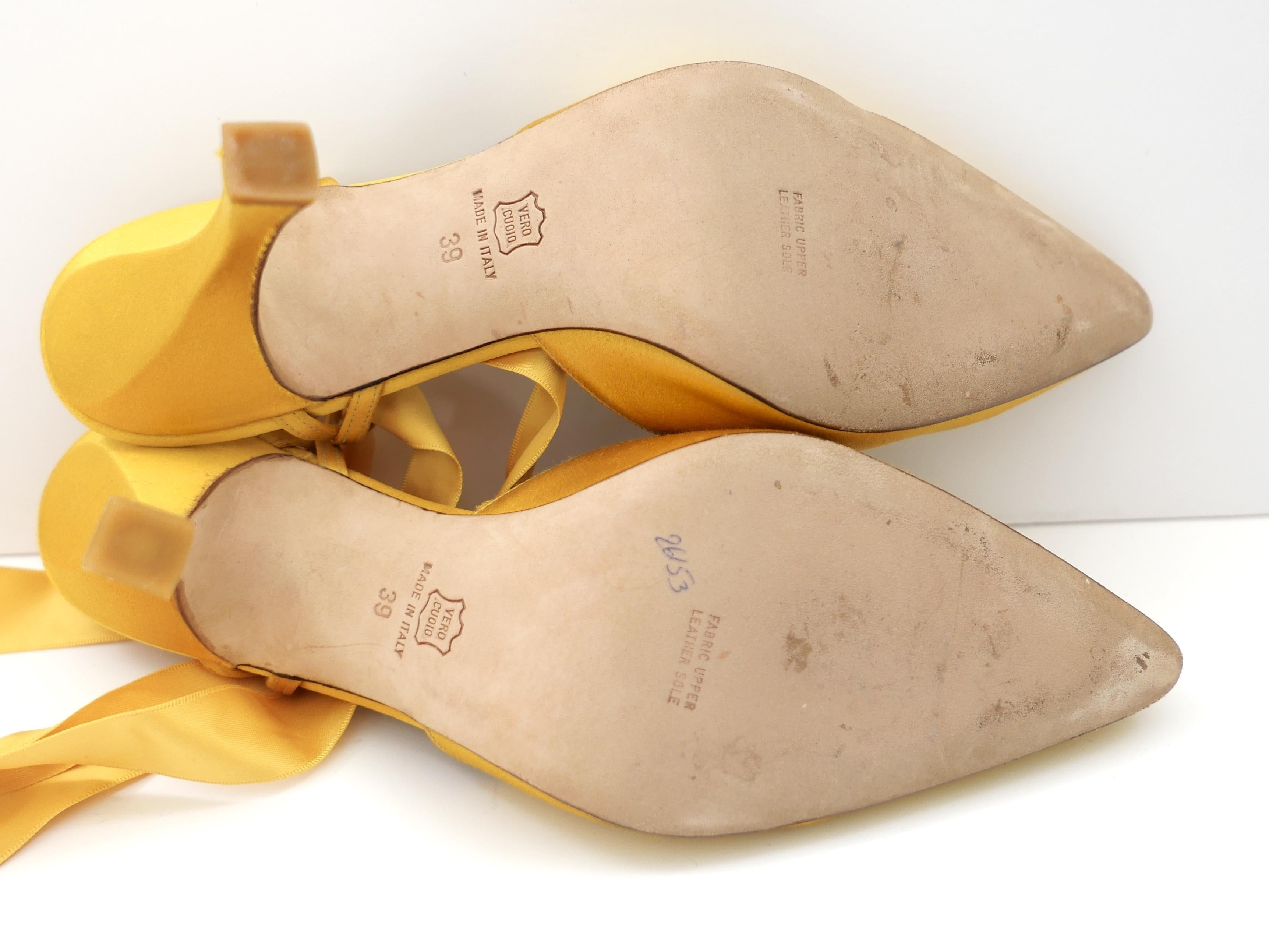 Women's Manolo Blahnik Vintage Silk Ankle Tie Heels