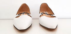 Manolo Blahnik White Leather Heels - NEW, size 39 1/2 (EU)