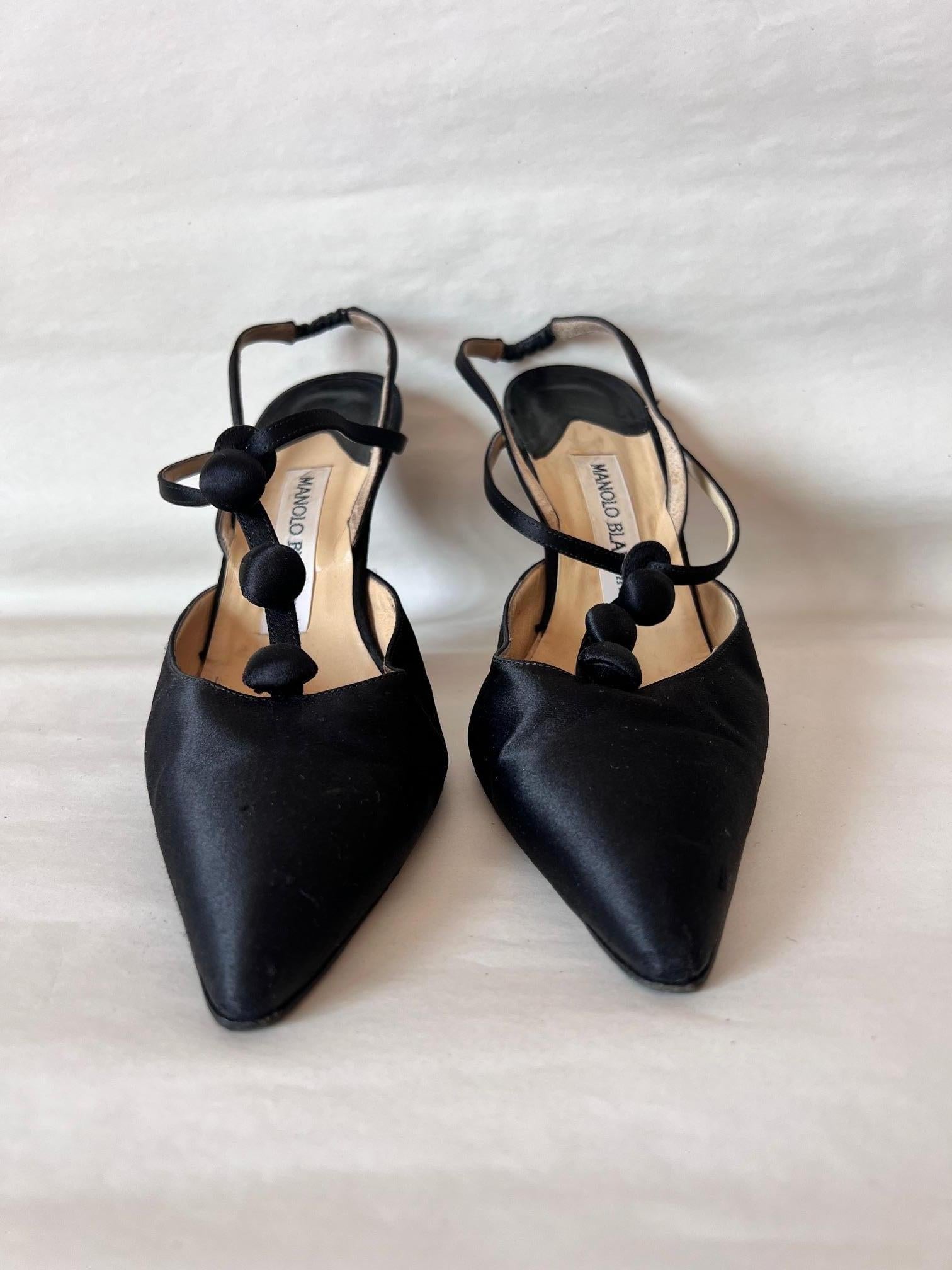 Manolo Blanik Satin noir  Cocktail Up &Up  Chaussures Pour femmes en vente