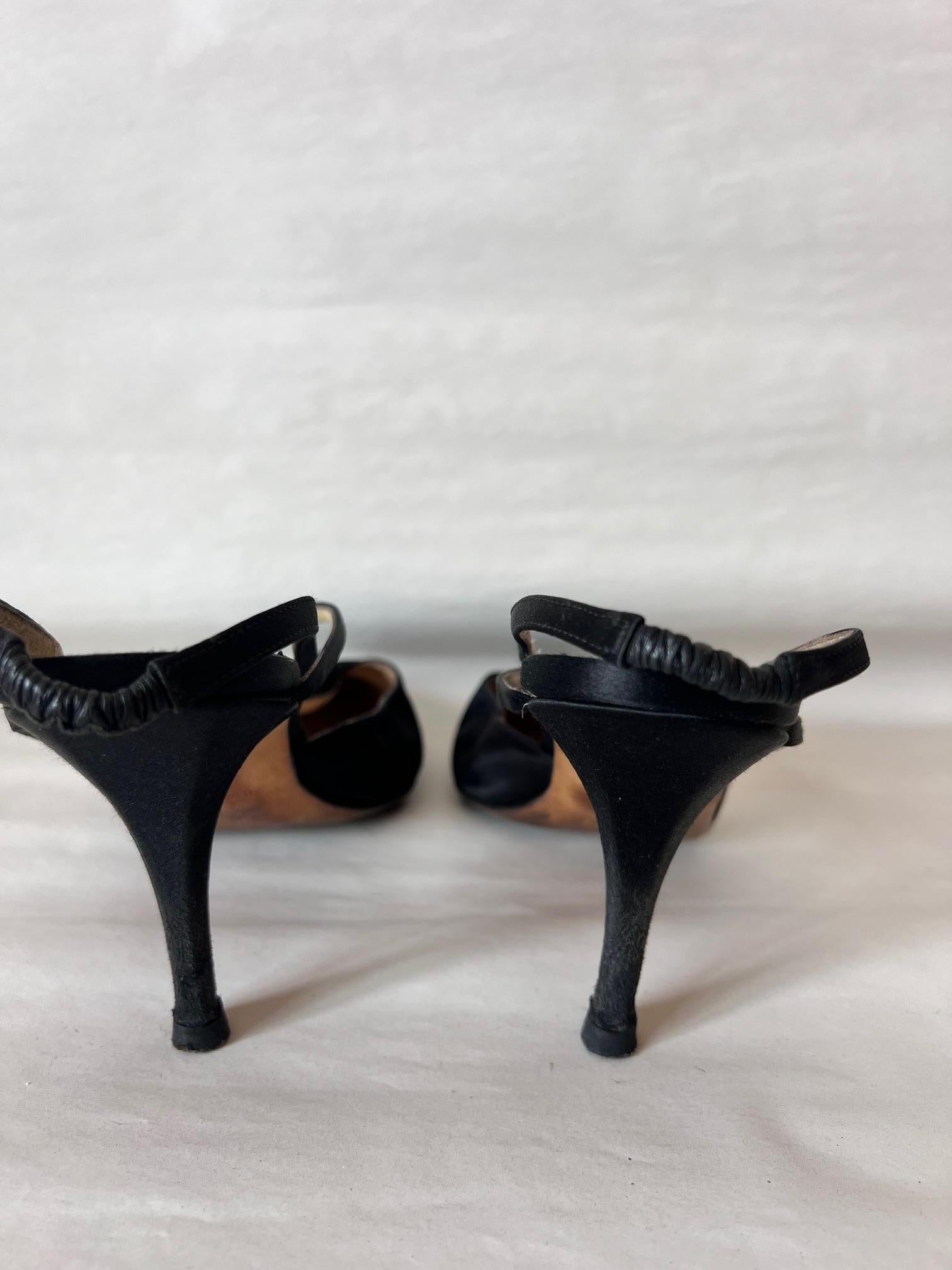 Manolo Blanik Satin noir  Cocktail Up &Up  Chaussures en vente 4