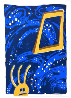 Spanish signed limited edition original art print silkscreen 27x19 in.