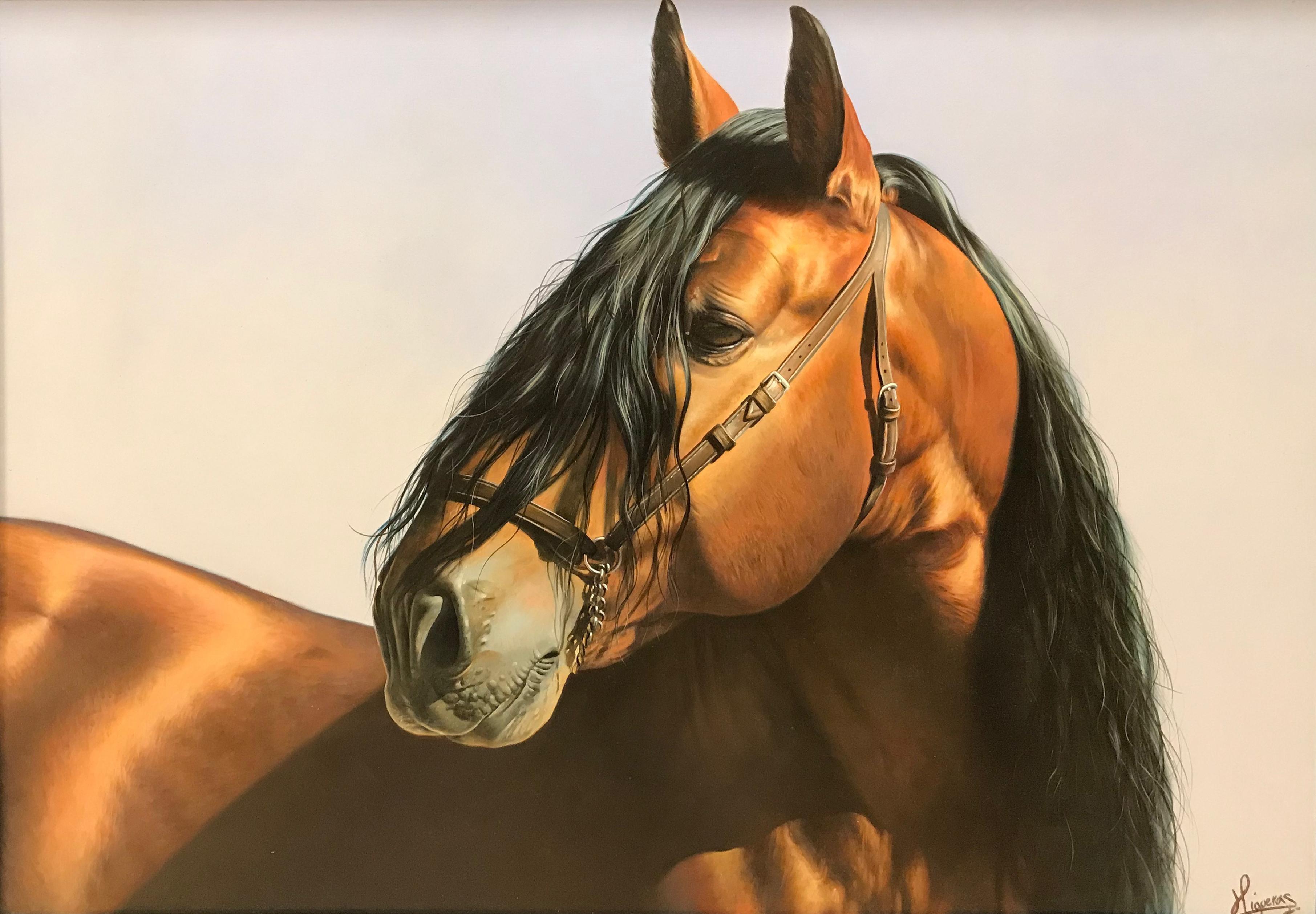 Manolo Higueras Figurative Painting - REALISM - HORSE
