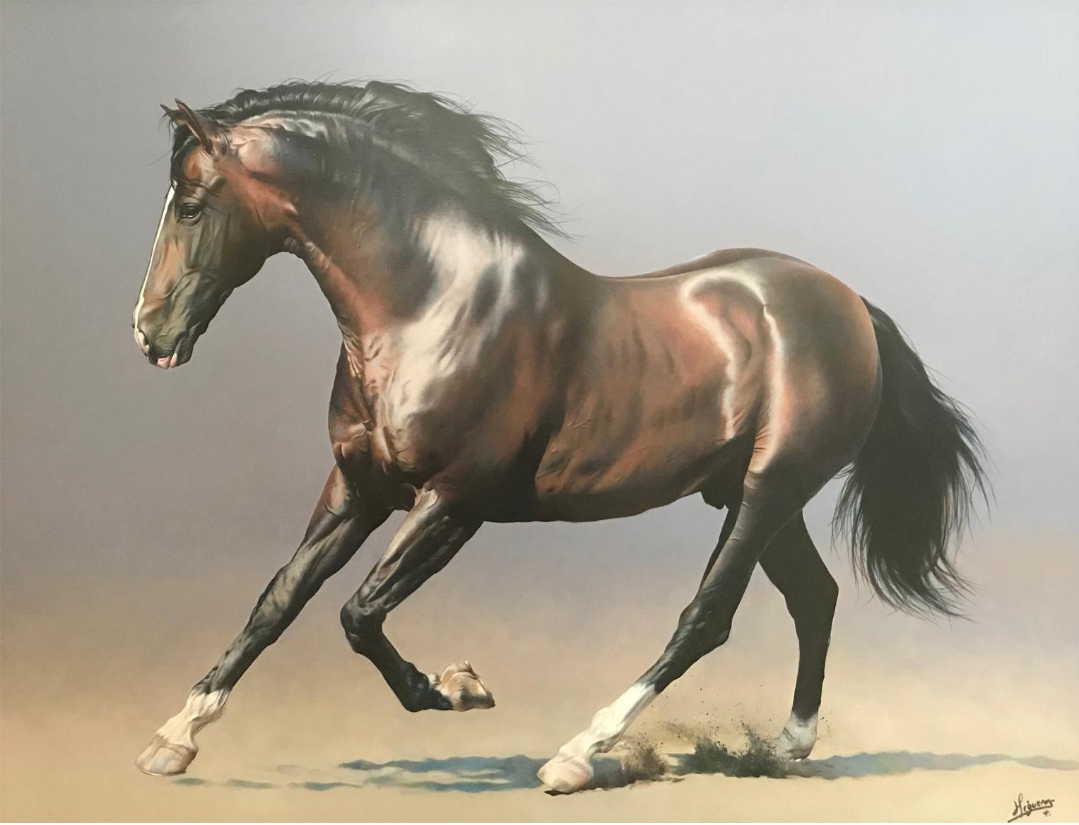 Manolo Higueras Interior Painting - REALISM - HORSE
