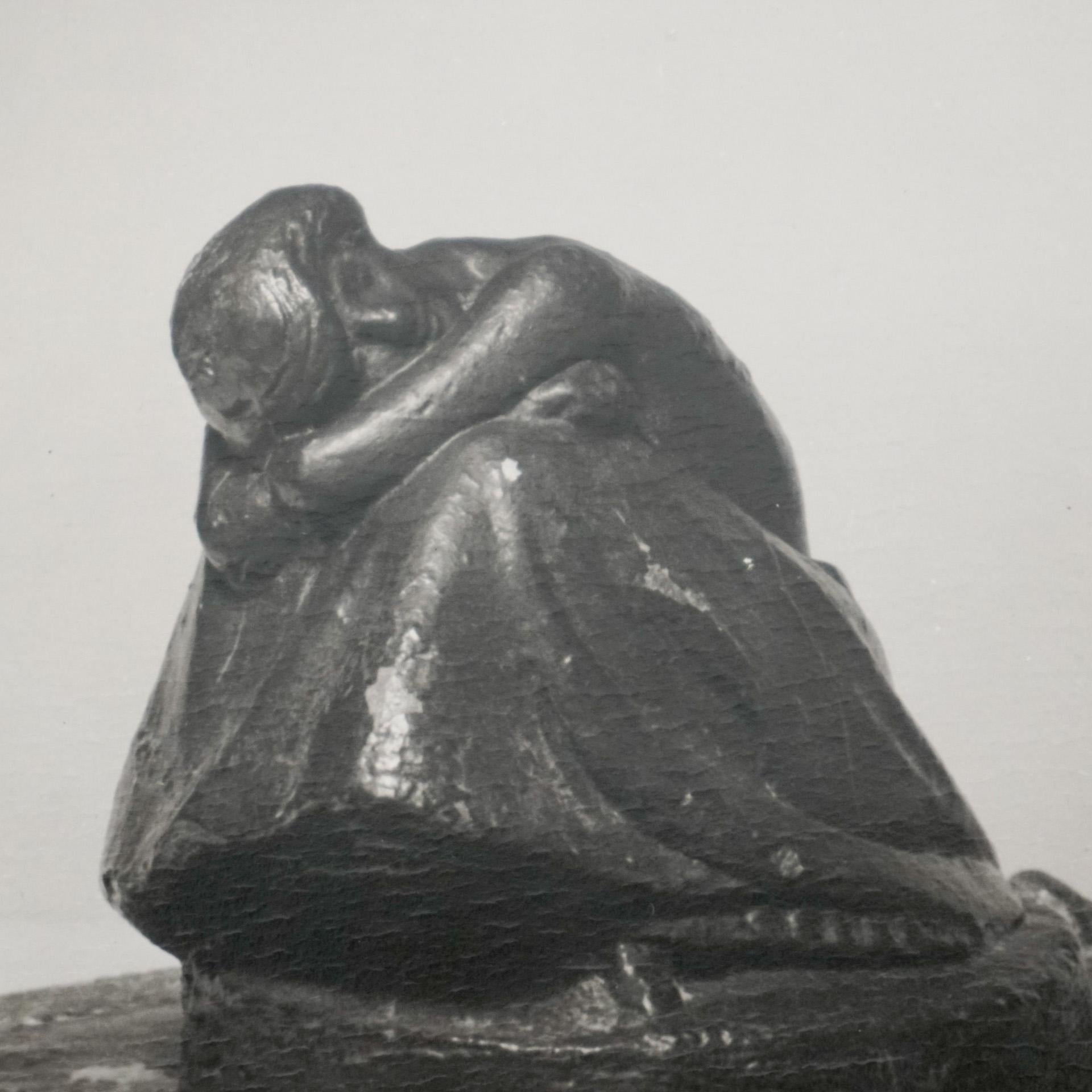 Verre Photographie de sculpture d'archives Manolo Hugue, datant d'environ 1960 en vente