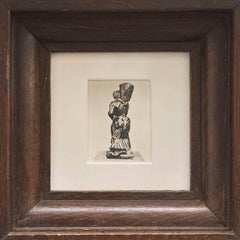 Manolo Hugué Archive Photo: 1960 Sculpture, 19th Century Frame, Silver Bromide