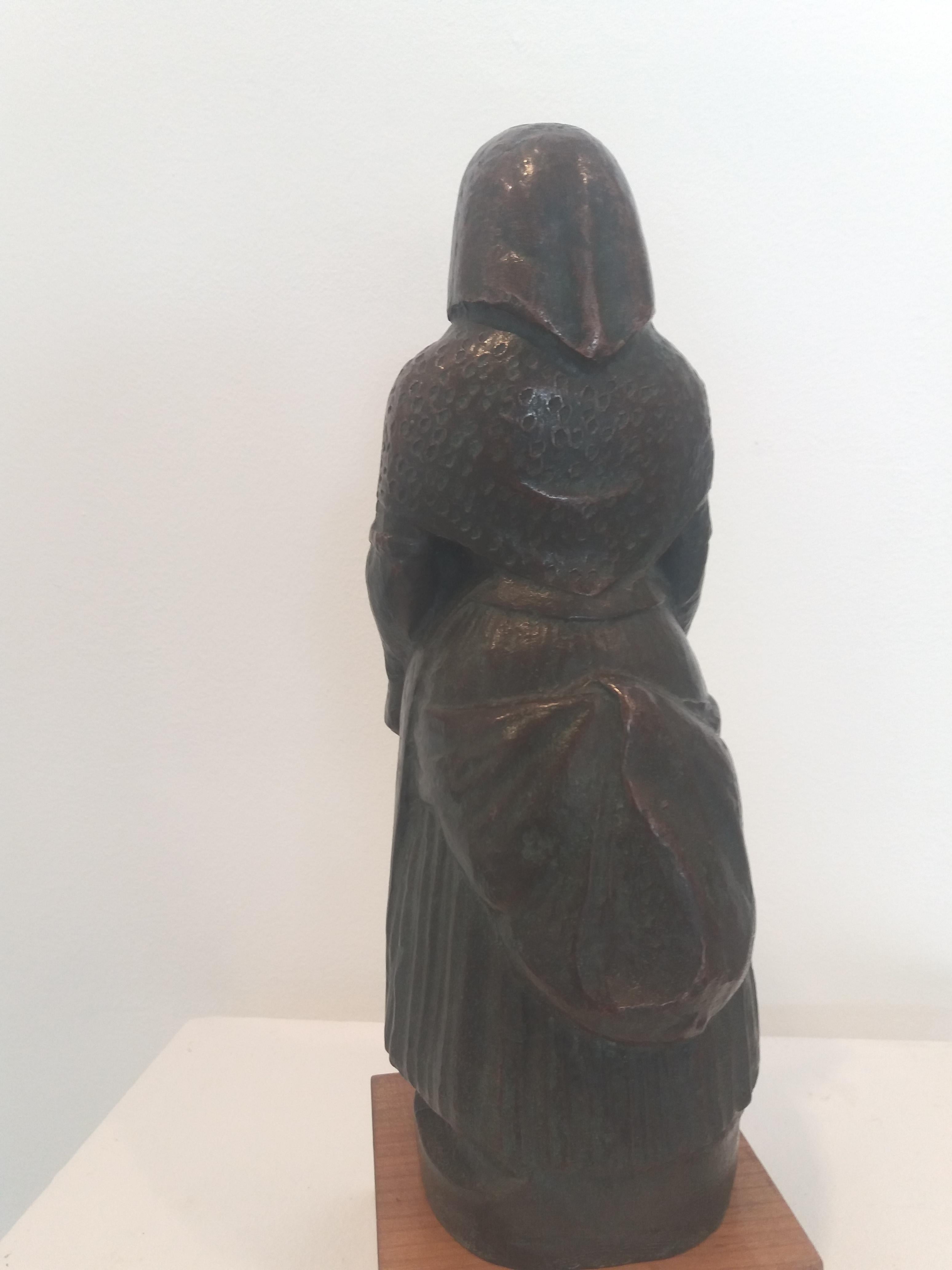 Manolo Hugue   women. Llovera, bronze  For Sale 3