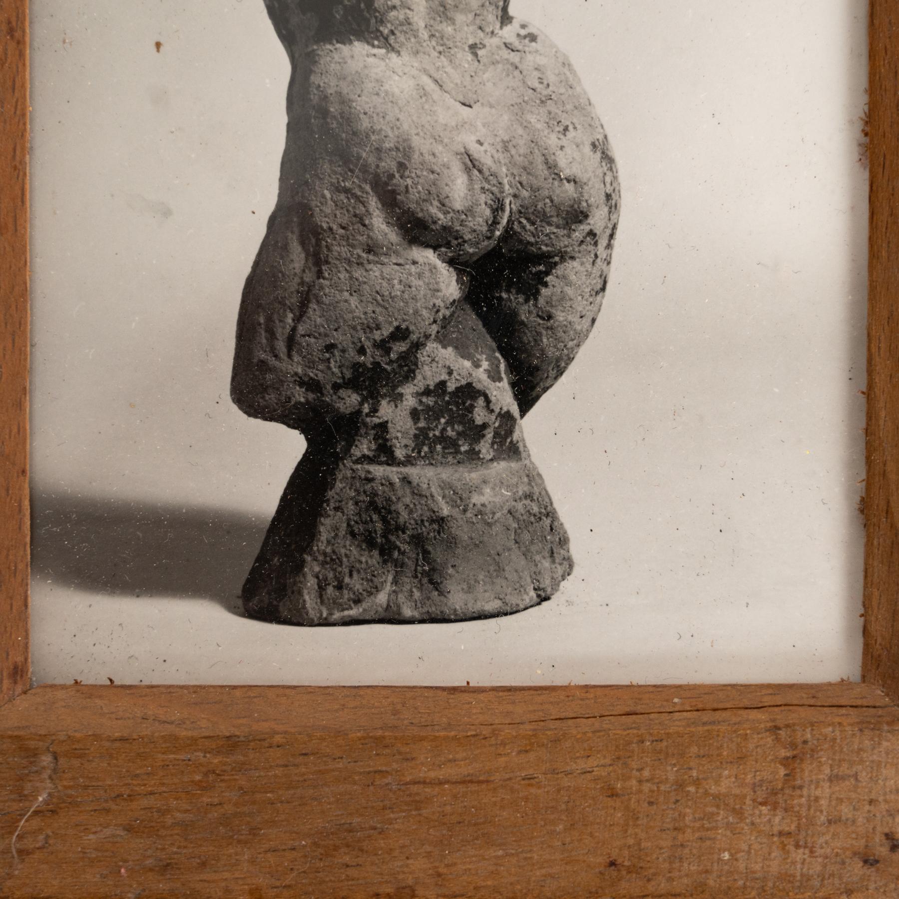 Manolo Hugué Vintage gerahmte Archive Fotografie von Skulptur (Holz) im Angebot