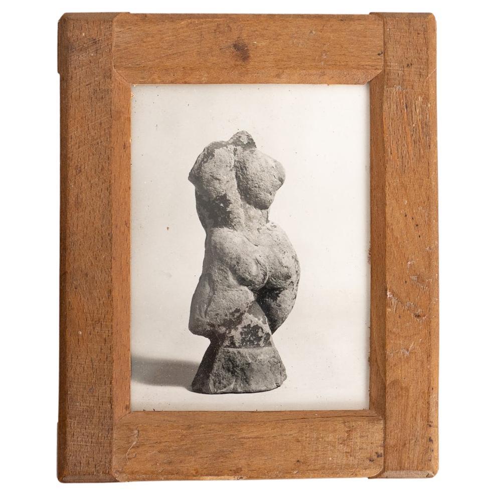 Manolo Hugué Vintage Encadré Archive Photographie de Sculpture