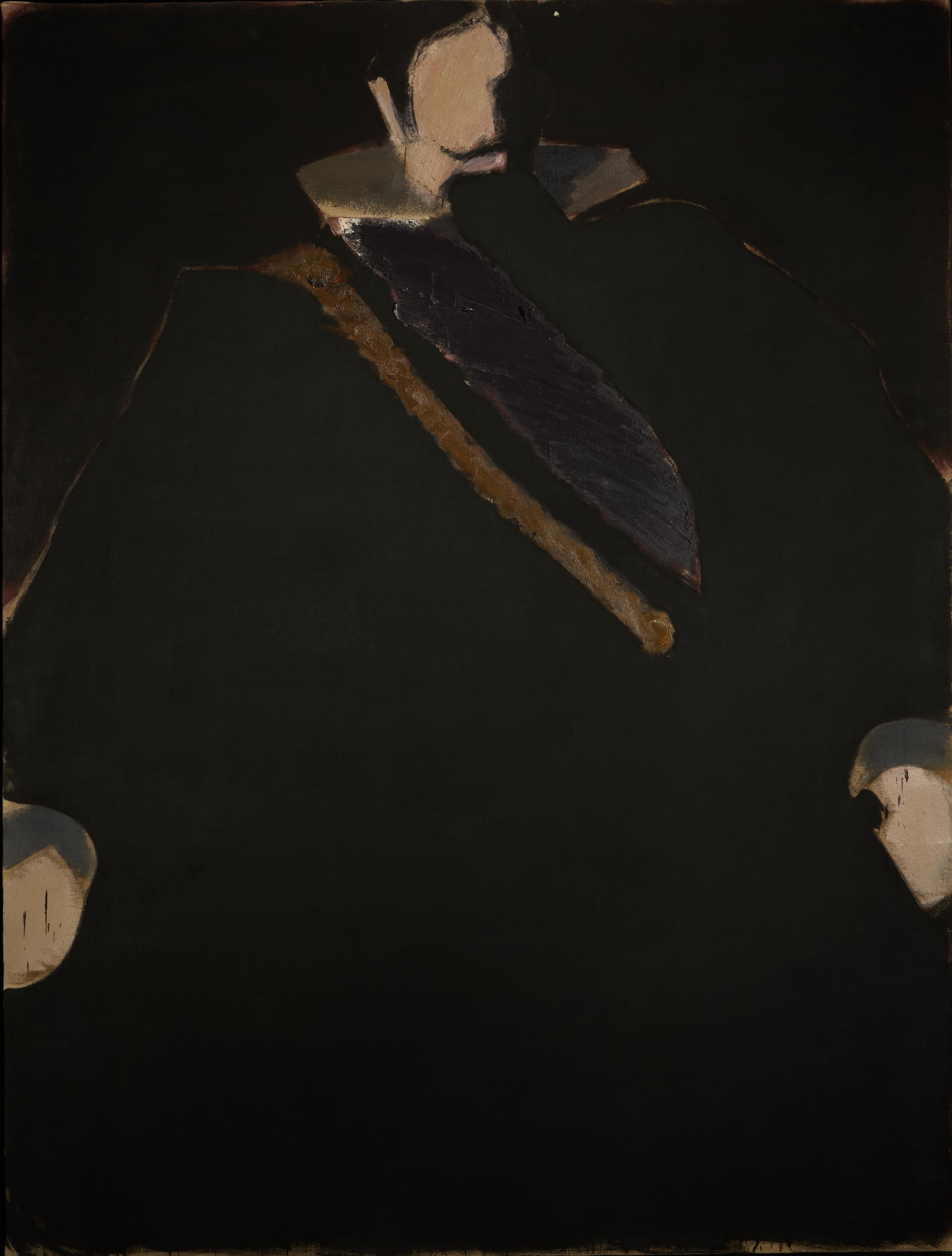 Manolo Valdés. Count-Duke of Olivares. 1982. Oil on burlap. 200 x 150 cm.