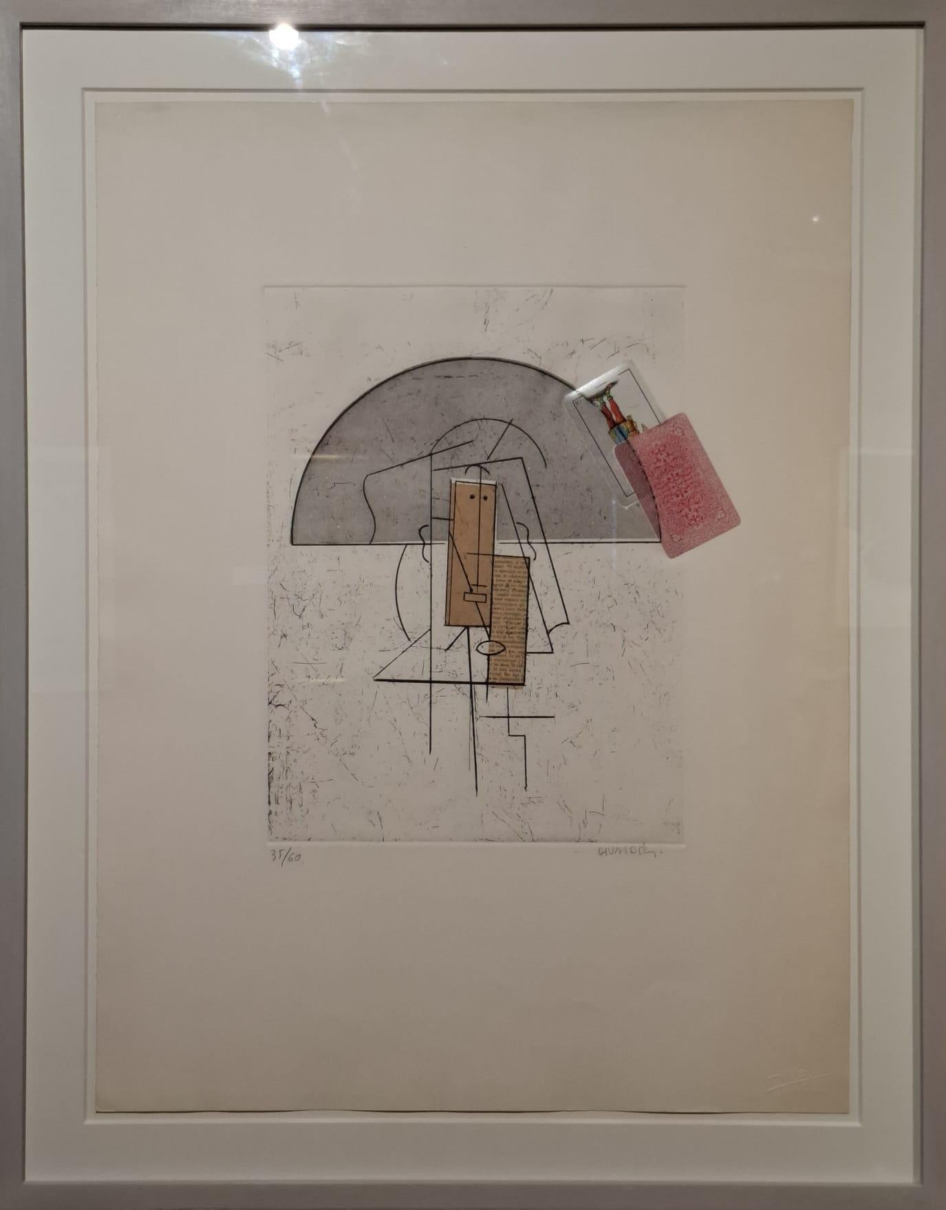 Manolo Valdes Abstract Print - Figura con naipes