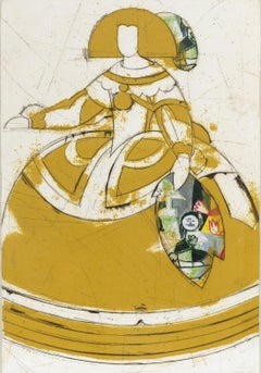 Manolo Valdes Etching: Queen Mariana V