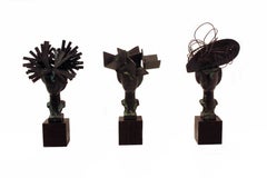 Manolo Valdés Las Damas de Barajas Three Sculptures in Bronze with Ebony Base