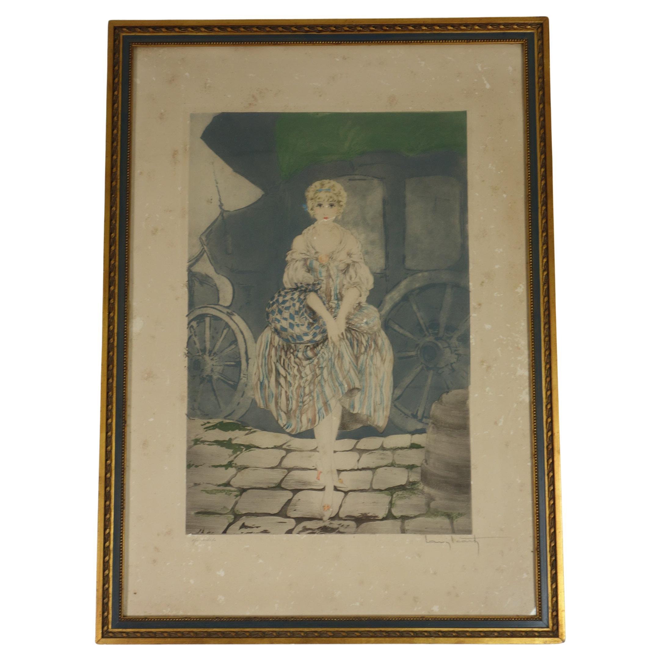 "Manon" by Louis Icart Art Deco Etching For Sale