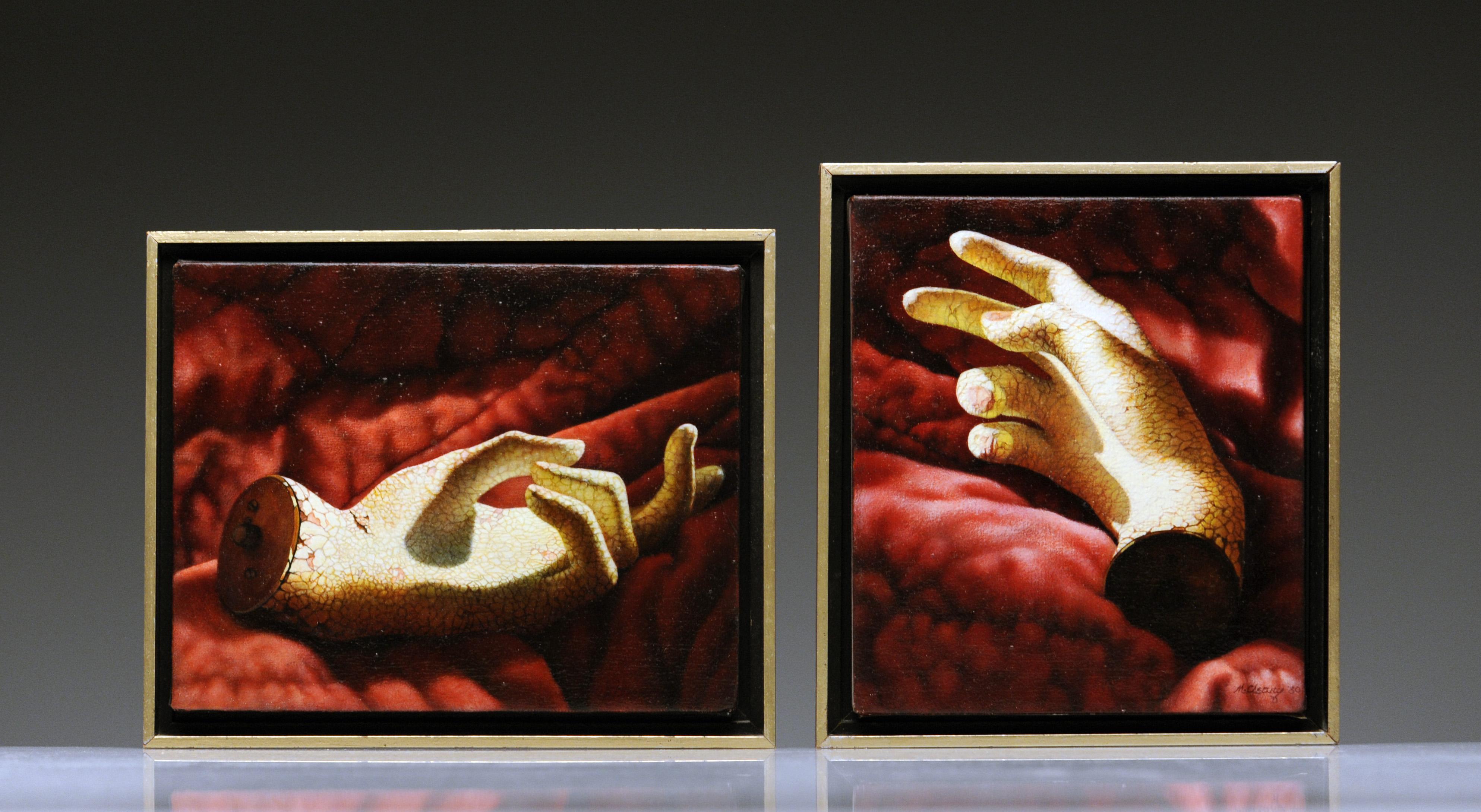 Diptych Hand Painting  For Sale 4