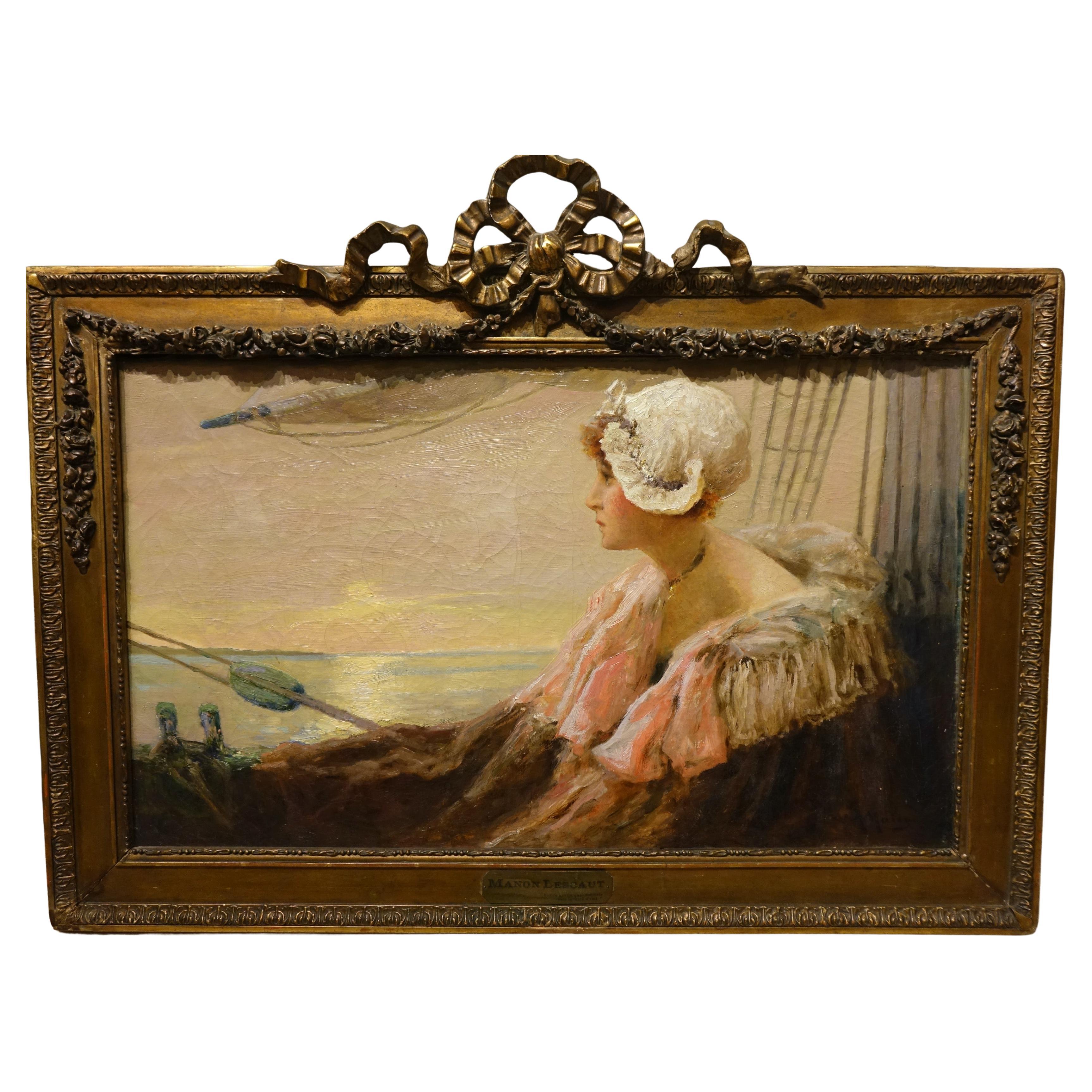 Manon Lescaut going into exile, Albert MATIGNON (1869-1937) For Sale