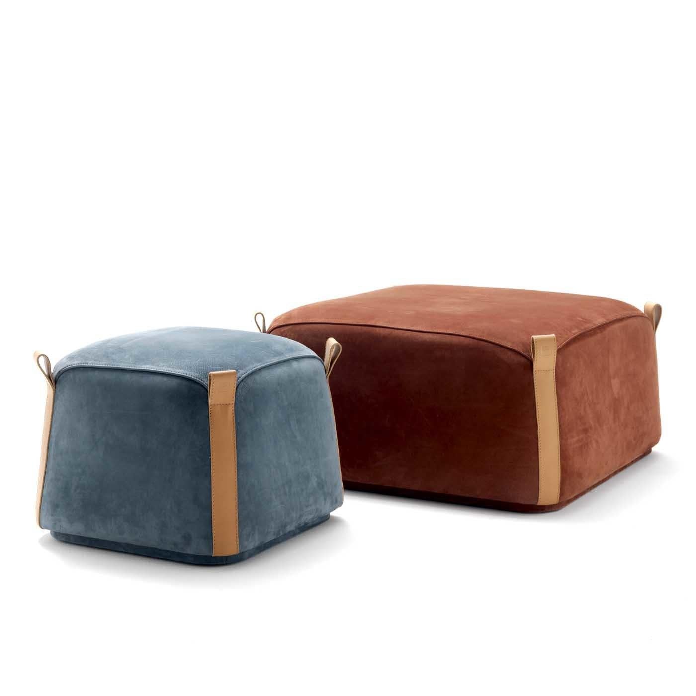 Best showcased alongside the Lilas poufs in different colors, this stunning and versatile object of functional decor will enrich a modern living room or contemporary study, while also offering extra seating or footrest. The plush silhouette is