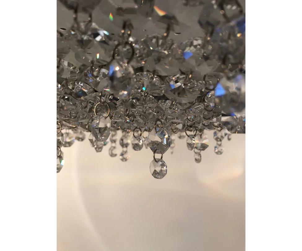Alluminio Lampadario in cristallo Manooi Tondo di Lee Broom in vendita