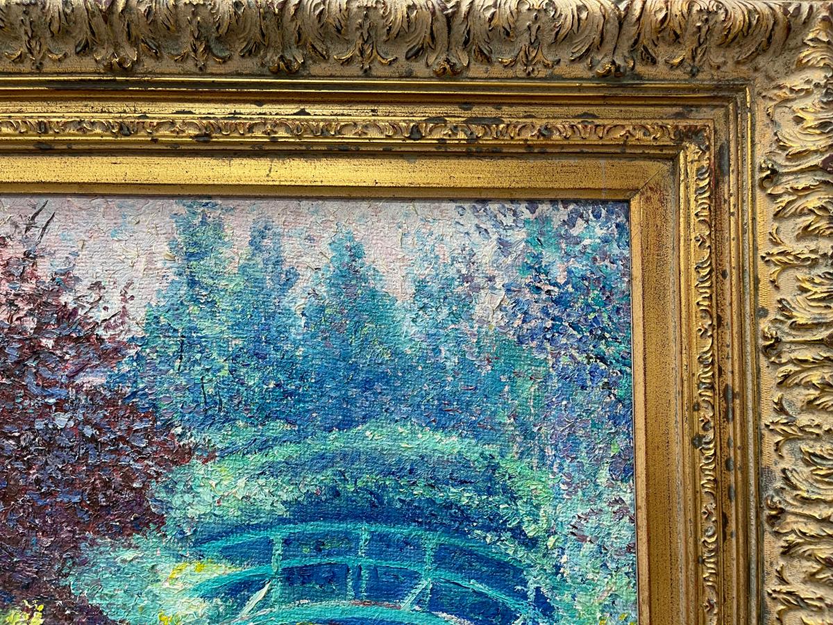 Manor Shadian ** Giverny Water Lilies with Two Bridges ** Original Oil For Sale 1