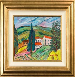 Manor Shadian ** Häuser auf Hügeln ** Original Acryl auf Leinwand