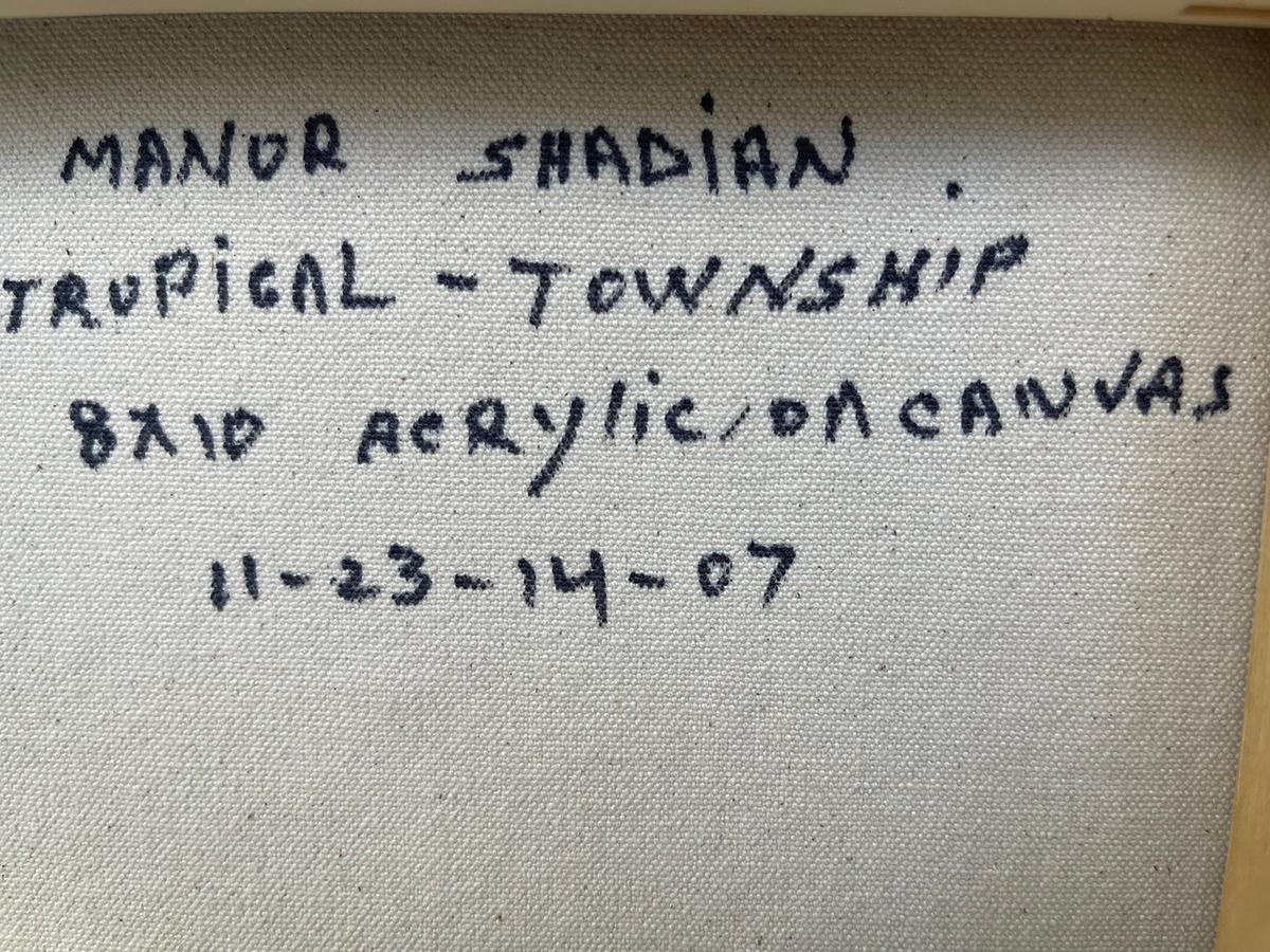Manor Shadian ** Città tropicale ** Acrilico originale su tela in vendita 3