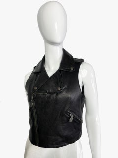 Gilet en cuir vintage d'agneau de Manoush