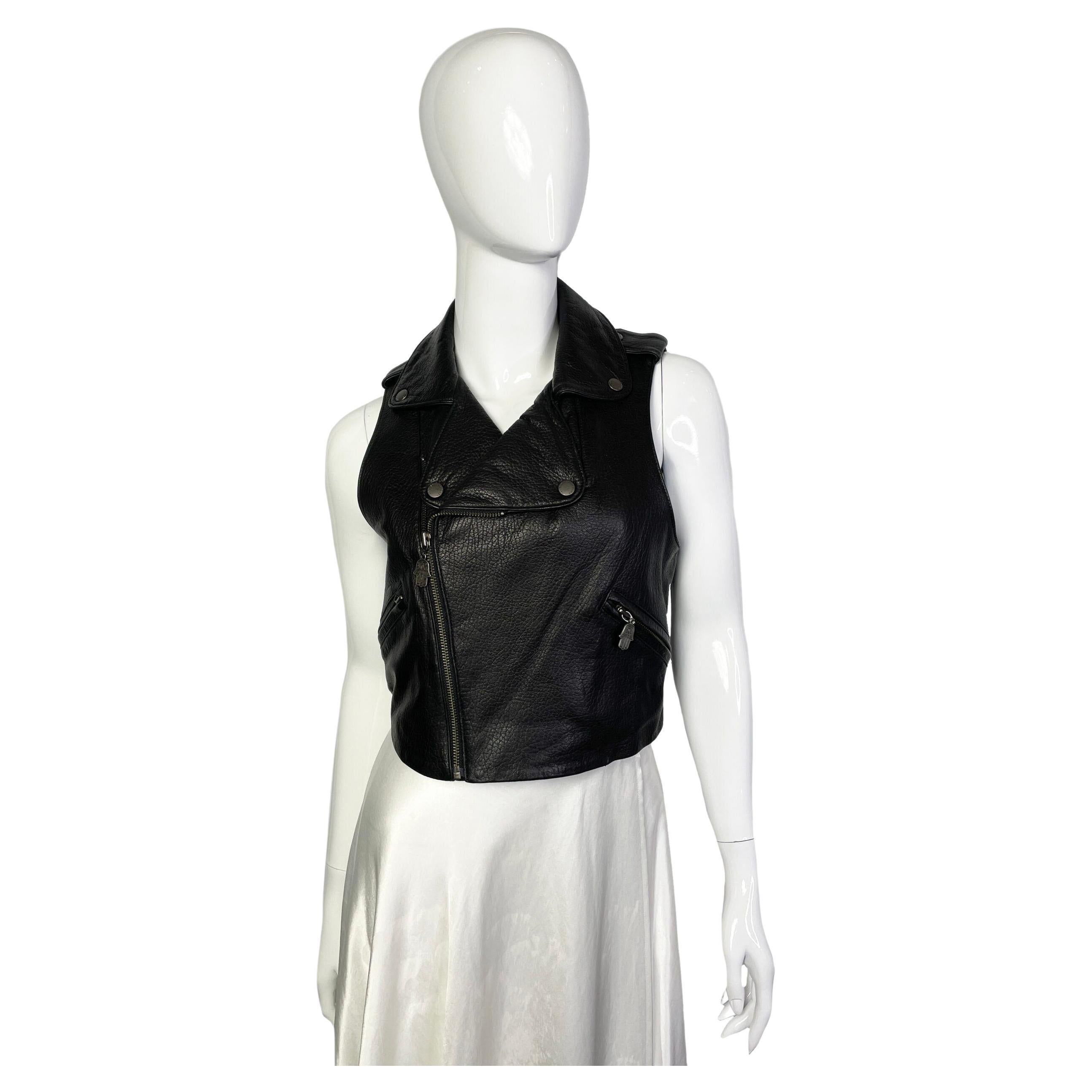 Manoush Lamm Vintage Lederweste im Angebot