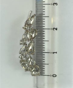 Manpriya B 18 Karat White Gold Rose Cut Diamond Climbers Earrings