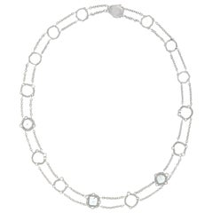 Manpriya B Slice, Rose Cut, White Diamond in 18K Gold Collar Chain Necklace