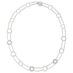 Manpriya B Slice, Rose Cut, White Diamond in 18K Gold Collar Chain Necklace 