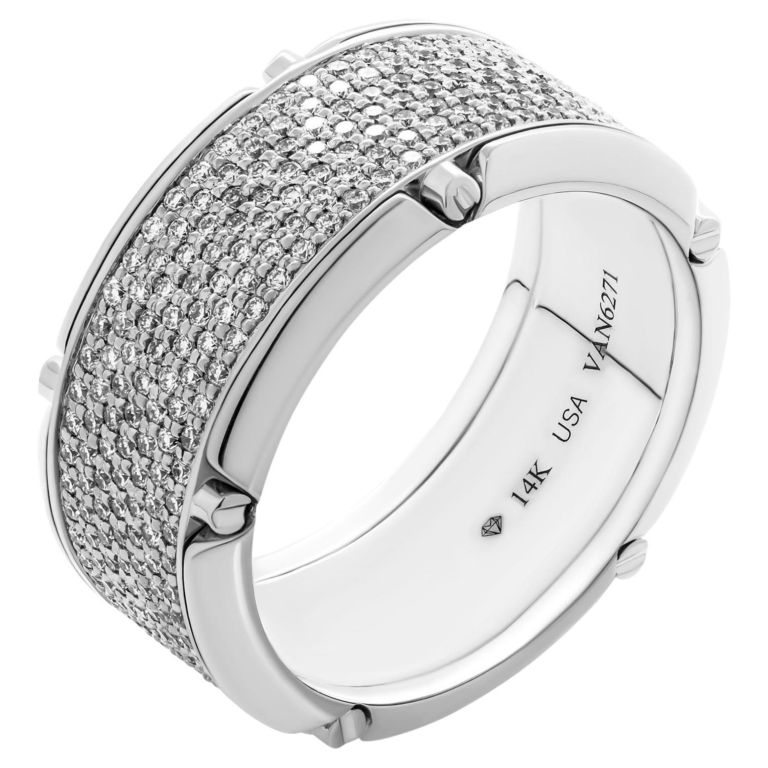 Man`s Pave Wedding Band For Sale