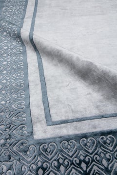 Hand Knotted, Silk Rug, Mansart Turquin, Edition Bougainville