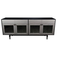 Credenza Mansfield en Fresno de Alpaca, Antique Mirror, Roble Ebonizado, ''Modelo de suelo''