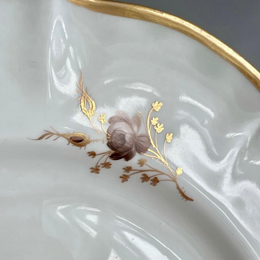 Mansfield Porcelain Plate, Monochrome Sepia Rose W. Billingsley, 1799-1802 (1) For Sale 3