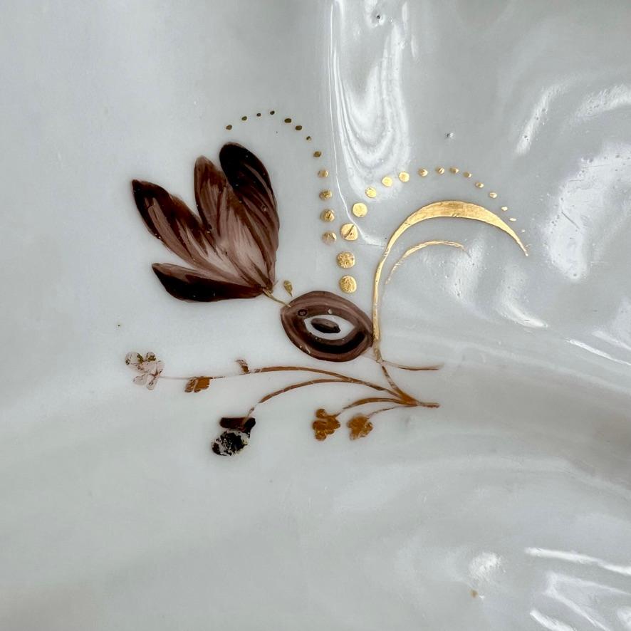 Mansfield Porcelain Plate, Monochrome Sepia Rose W. Billingsley, 1799-1802 (1) For Sale 2
