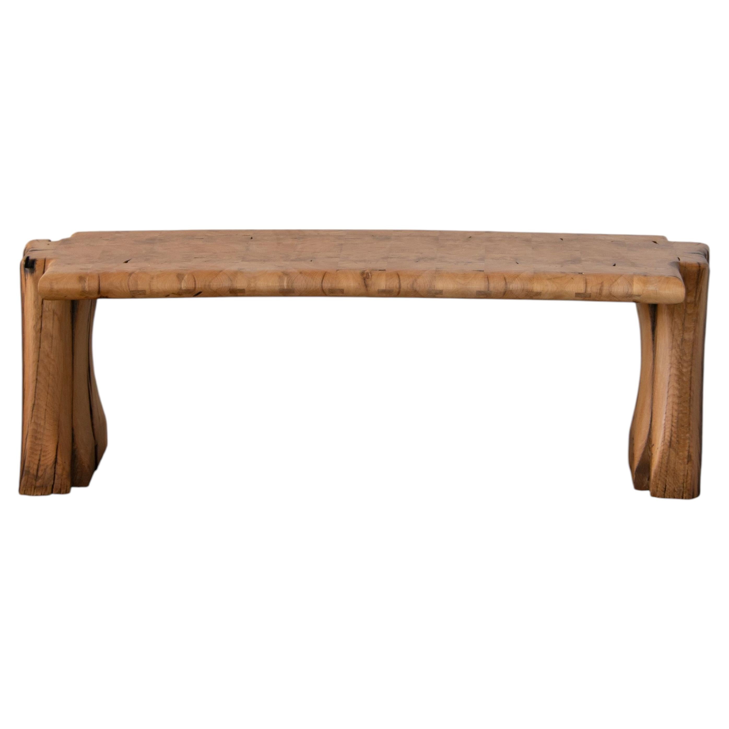 Mansigné Special Oak Bench by Timothée Musset For Sale
