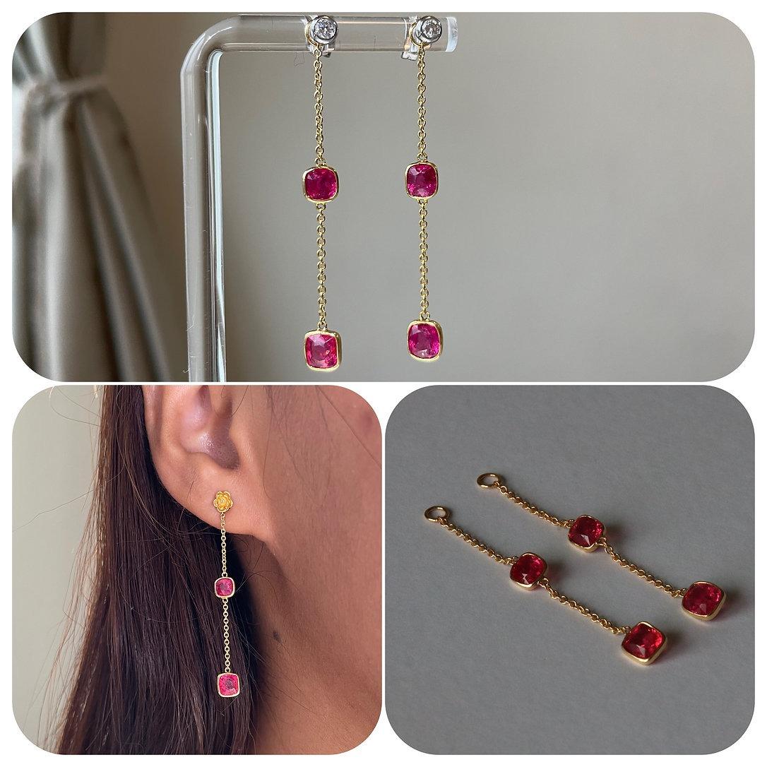 Women's Mansin Spinel Earring Enhancer in 18k Yellow gold