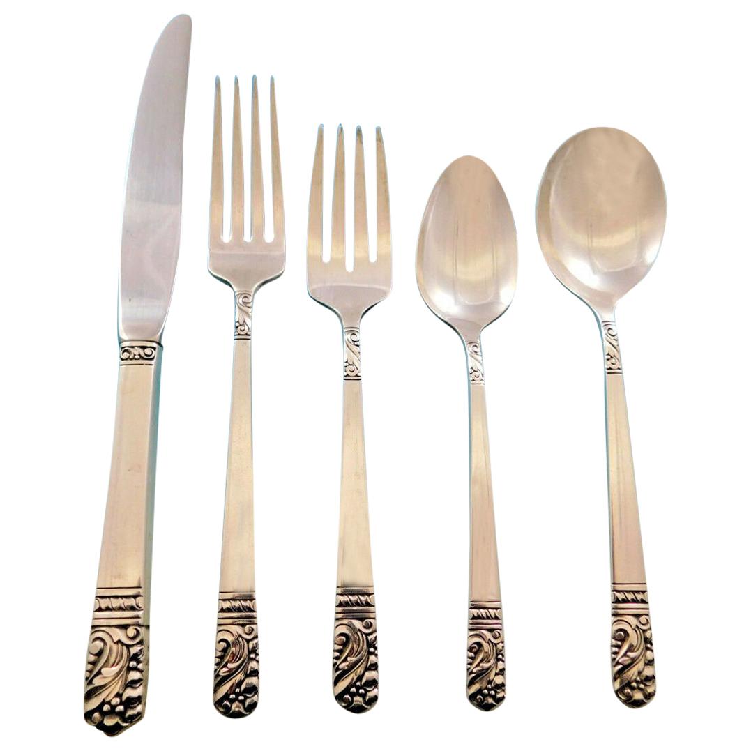 Ensemble de couverts en argent sterling 8 services 41 pièces Mansion House par Heirloom Oneida