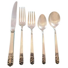 Ensemble de couverts en argent sterling 8 services 41 pièces Mansion House par Heirloom Oneida