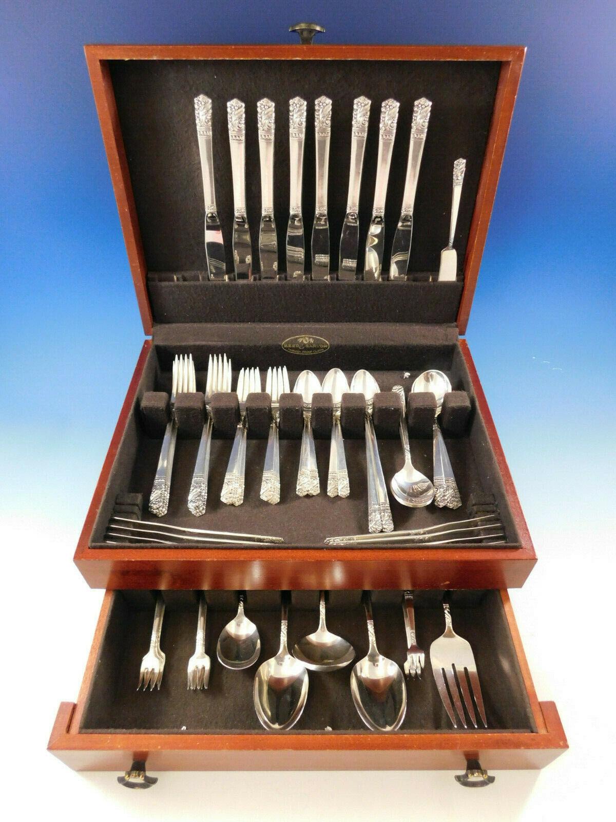 Exquisite Mansion House by Heirloom-Oneida sterling silver Flatware set - 71 pieces. This set includes:

 8 knives, 8 7/8