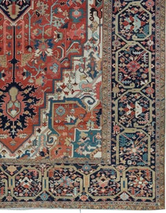 Mansion Sized Antique Persian Serapi Rug, circa 1900