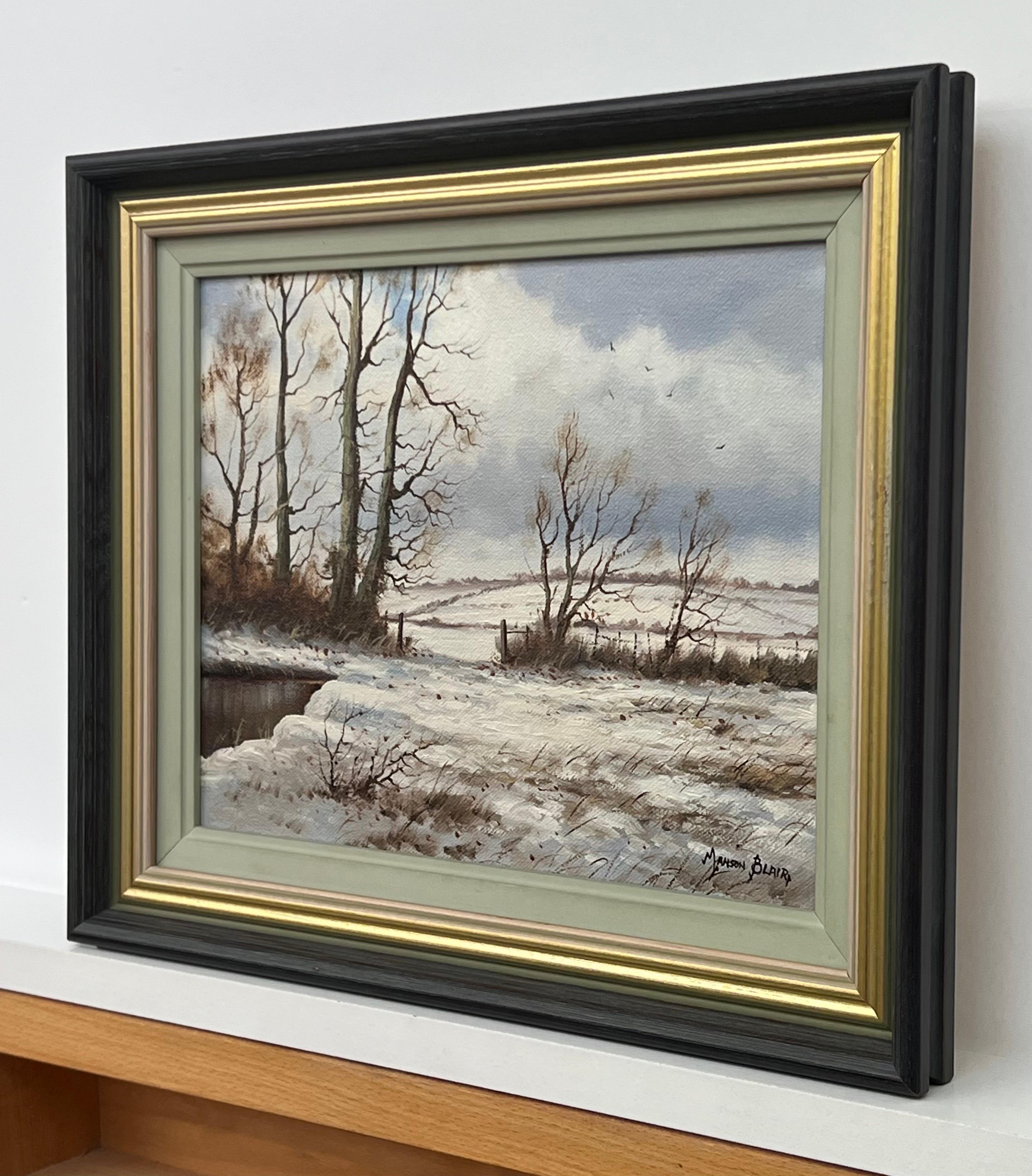 Original Oil Painting of Snow Landscape in Ireland by 20th Century Irish Artist 1